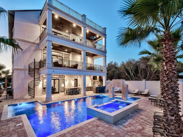 Gulf Views Vacation Pool Home in Destin Sleeps 28 Guests