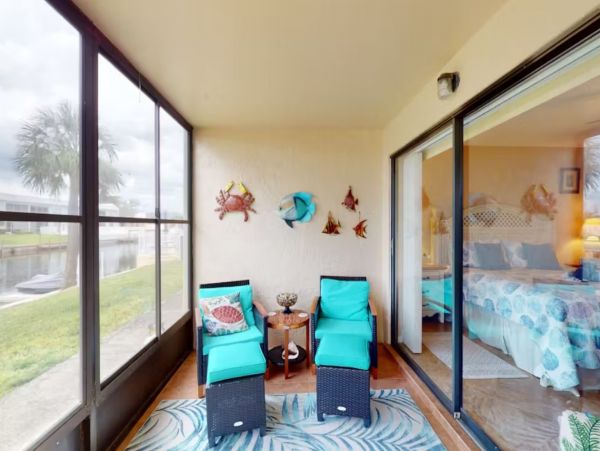 Canal Front Two Bedroom Vacation Rental Condo in Cape Coral