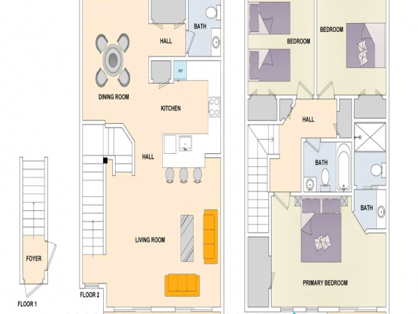 Three Bedroom Townhome