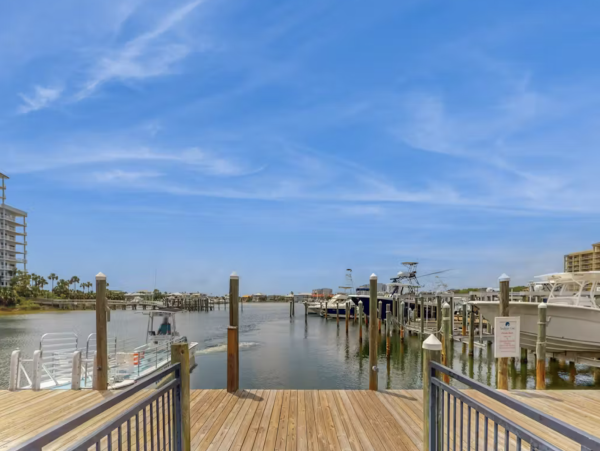 Inviting Destin Condo with Dock Pool Hot Tub & Private Beach