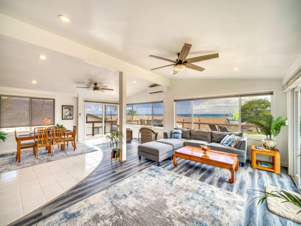 Pcean View Three Bedroom Vacation Rental In Koloa