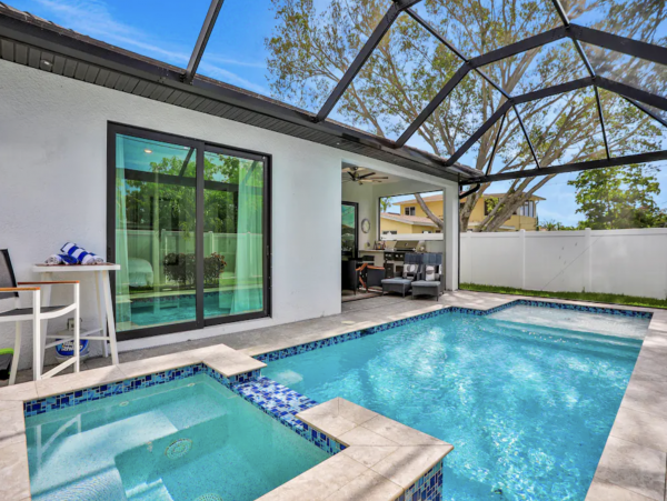 Walk to Beach Chic Naples Vacation Home