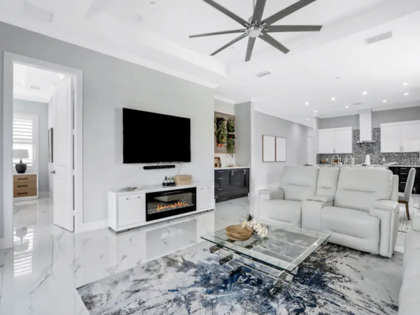 Walk to Beach Chic Naples Vacation Home