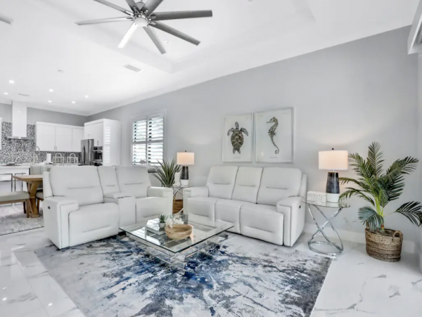 Walk to Beach Chic Naples Vacation Home