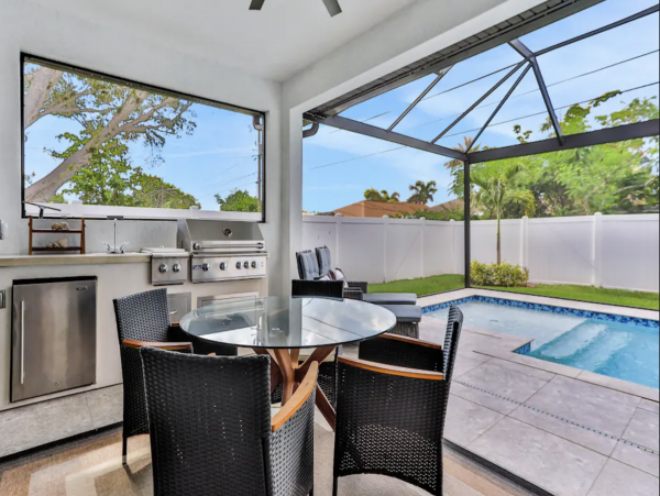 Walk to Beach Chic Naples Vacation Home