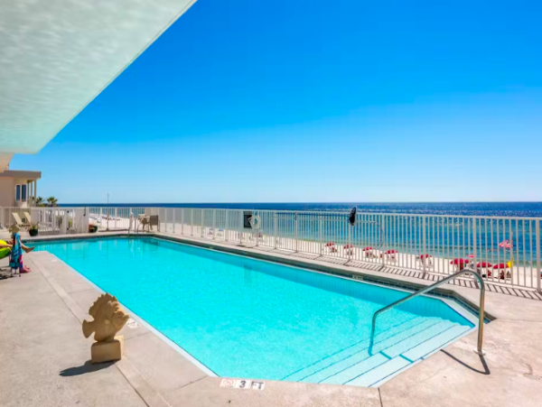 Oceanfront 2 Bedroom condo with pool. hot tub, and beach access