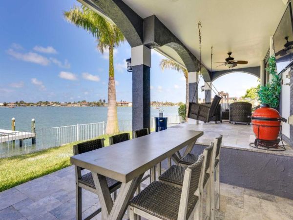 Luxury St. Petersburg Waterfront Vacation Rental 5-Bedroom Home with Pool, Spa & Dock Near Treasure Island