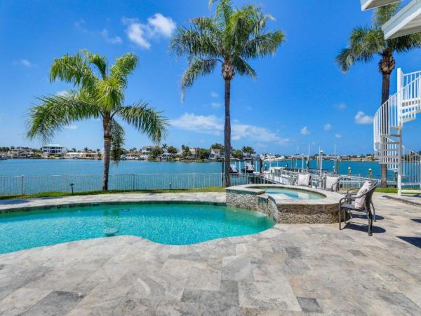 Luxury St. Petersburg Waterfront Vacation Rental 5-Bedroom Home with Pool, Spa & Dock Near Treasure Island