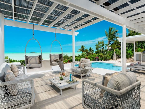 On Beach Turks and Caicos Vacation Home Four Bedroom