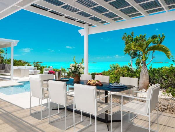 On Beach Turks and Caicos Vacation Home Four Bedroom