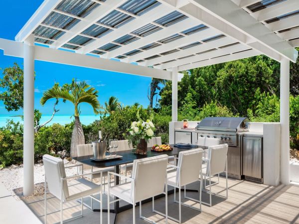 On Beach Turks and Caicos Vacation Home Four Bedroom
