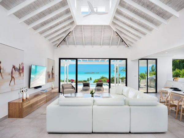 On Beach Turks and Caicos Vacation Home Four Bedroom
