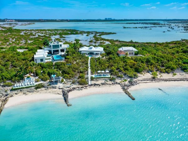 On Beach Turks and Caicos Vacation Home Four Bedroom