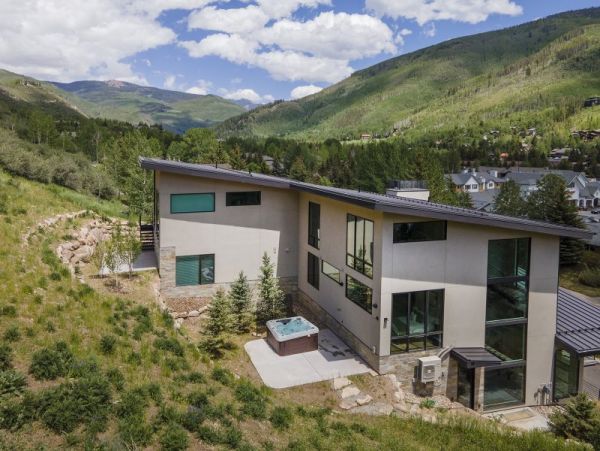 Luxury West Vail Homes perched above West Vail Center on shuttle