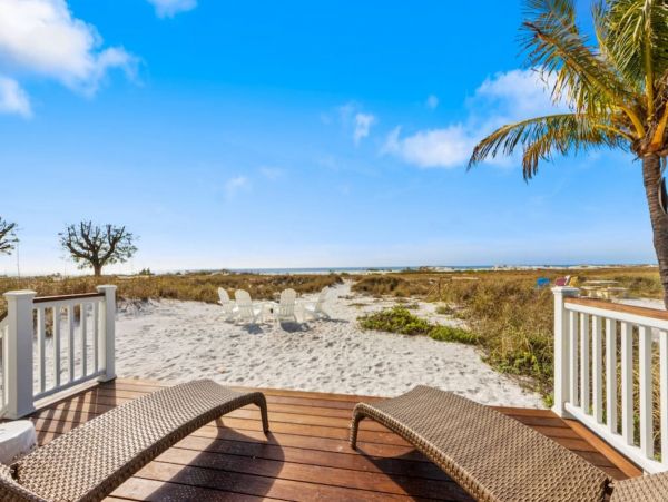 Oceanfront Anna Maria Luxury Vacation Home &  Separate Cottage Plus Golf Cart