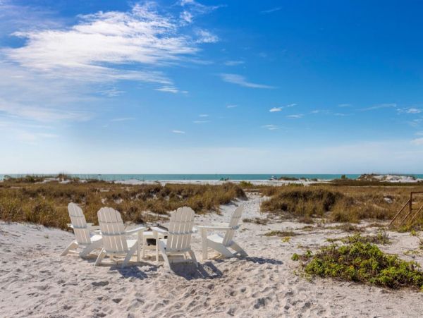 Oceanfront Anna Maria Luxury Vacation Home &  Separate Cottage Plus Golf Cart