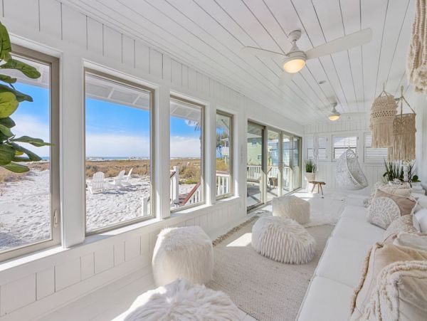 Oceanfront Anna Maria Luxury Vacation Home &  Separate Cottage Plus Golf Cart