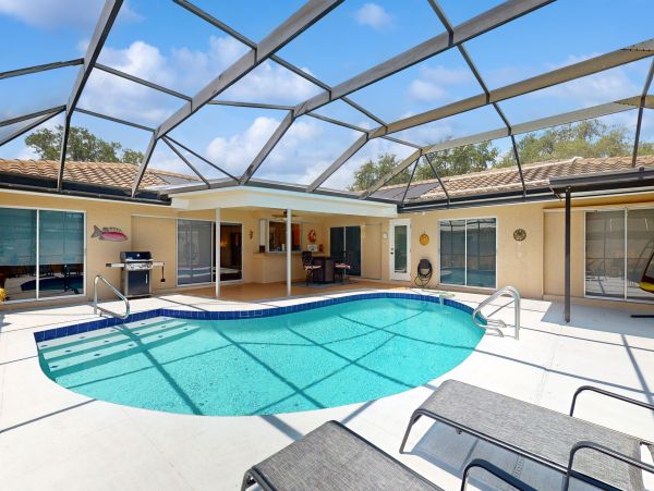 Dog-Friendly Four Bedroom Vacation Rental - Sarasota Home with Pool, Lanai & Backyard