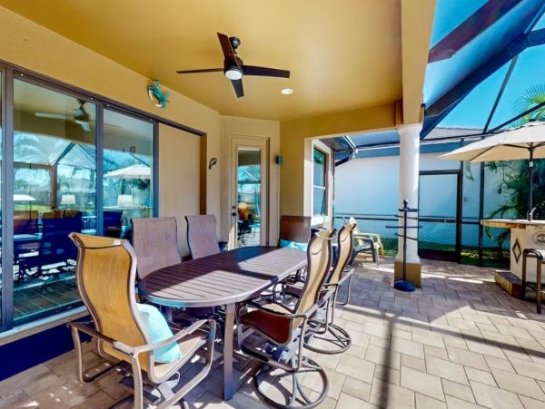 Cape Coral Canal Front Five Bedroom Vacation Rental