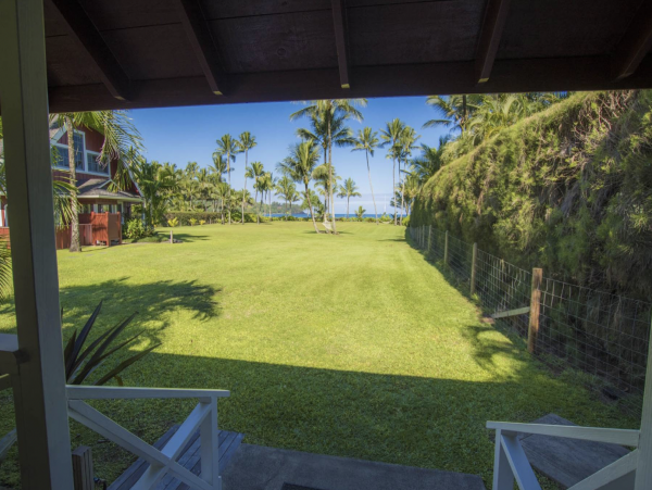 Beachfront Hanalei Bay Retreat Main House Plus Guest Cottage