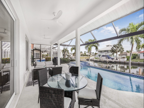 Marco Island Luxury Rental Home Along Waterway Pool