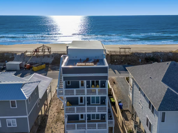 Surf City Vacation Rental with Pool & Panoramic Ocean Views
