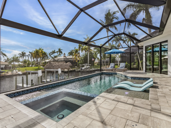 Cape Coral Waterfront Rental with Pool, Dock & Gulf Access