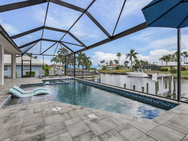Cape Coral Waterfront Rental with Pool, Dock & Gulf Access