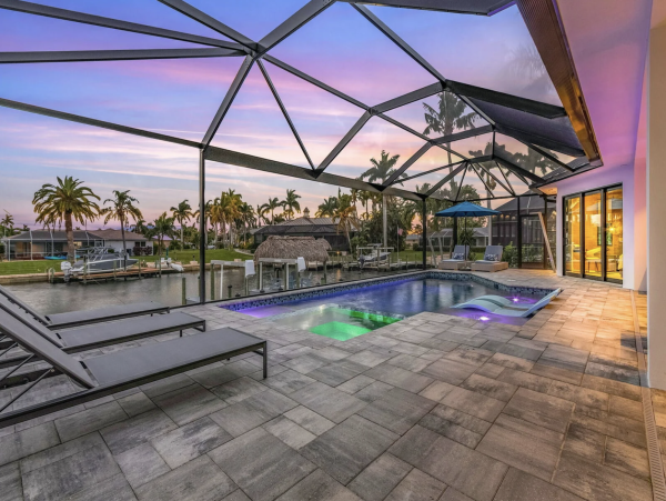 Cape Coral Waterfront Rental with Pool, Dock & Gulf Access