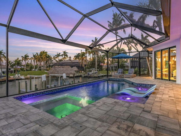 Cape Coral Waterfront Rental with Pool, Dock & Gulf Access