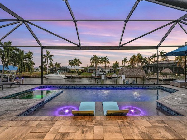 Cape Coral Waterfront Rental with Pool, Dock & Gulf Access