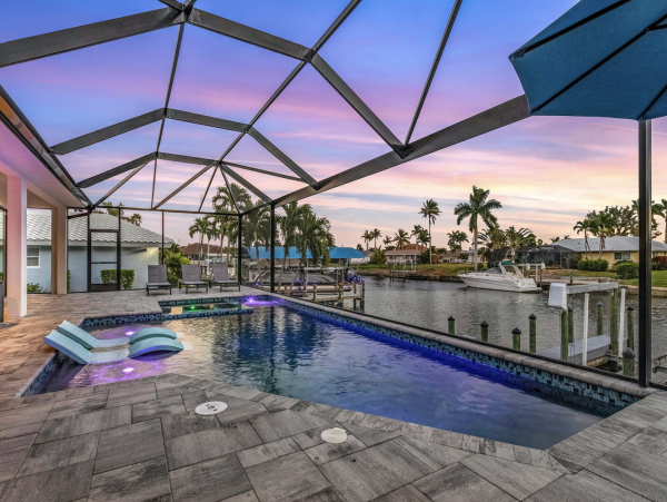 Cape Coral Waterfront Rental with Pool, Dock & Gulf Access