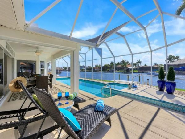Cape Coral Vacation Pool Home Three Bedroom
