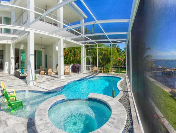 Riverfront Vacation Home in Cape Coral with 5 Bedrooms & Pool