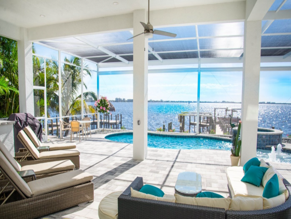 Riverfront Vacation Home in Cape Coral with 5 Bedrooms & Pool