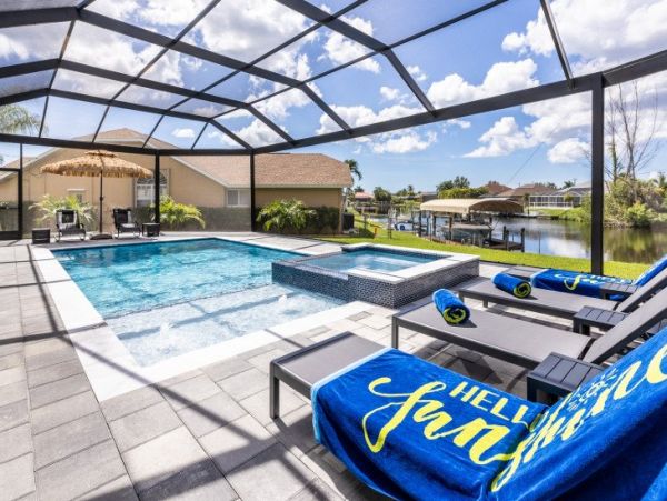 Cape Coral Vacation Four Bedroom Pool Home