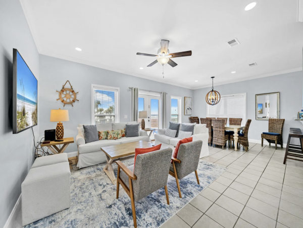 Seagrove Beach Six Bedroom Gulfside Vacation Rental Home