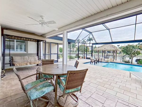 Cape Coral Canal Front Four Bedroom Vacation Rental