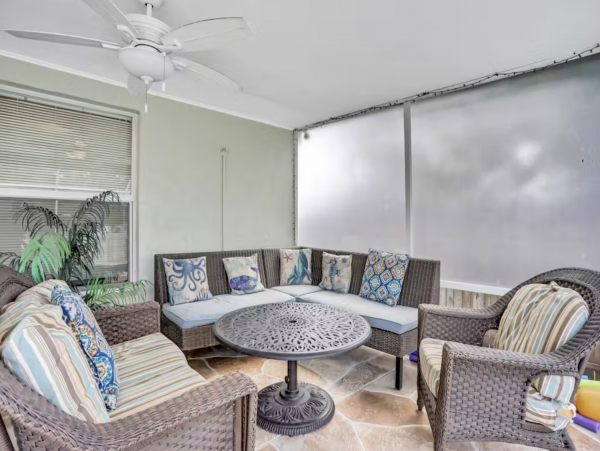 Sarasota Walk to Beach Home with Heated Pool & Al Fresco Dining