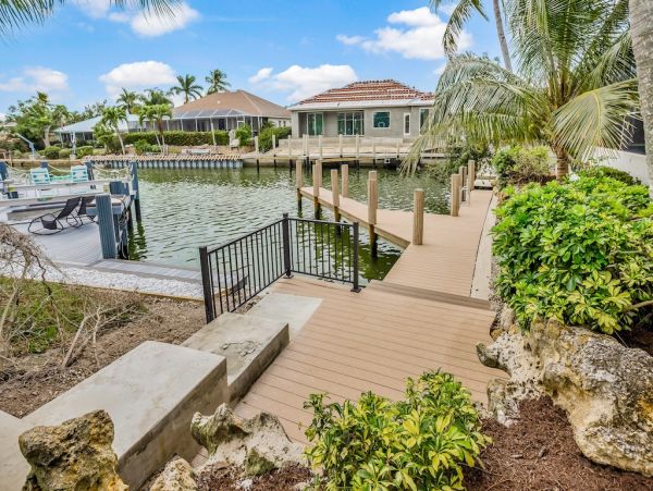 Marco Island Canal Front Three Bedroom Vacation Rental with Caged Pool