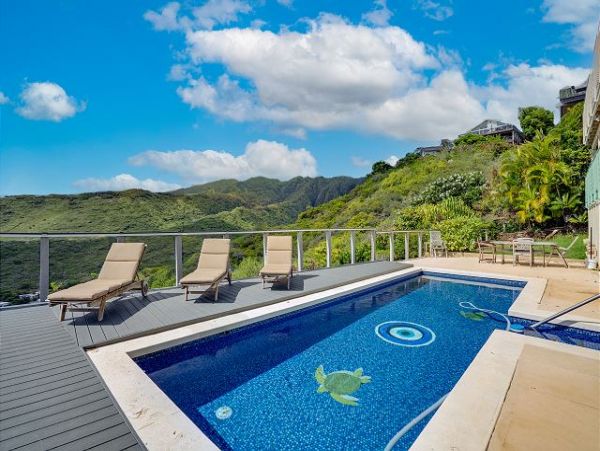 Honolulu Vacation Home with Ocean Vews & Private Pool Sleeps 8 Guests