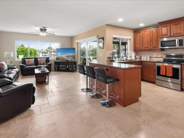 Classy Waterfront Three Bedroom Home with Private Pool