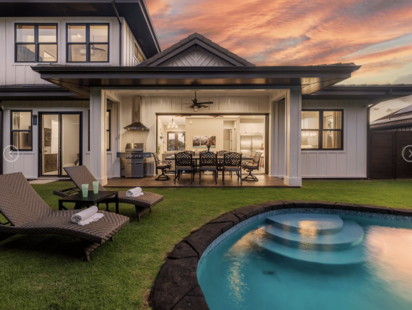 Poipu Vacation Rental - Luxury Kauai Vacation Estate Two Pools Game Room Main Villa & Guest House