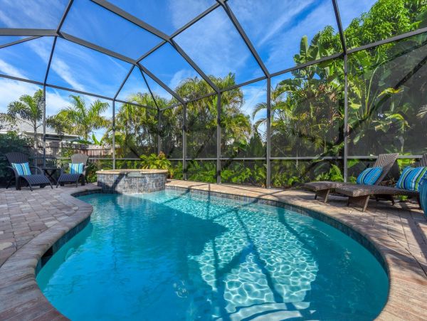 Walk to Beach Vacation Pool Home in Naples