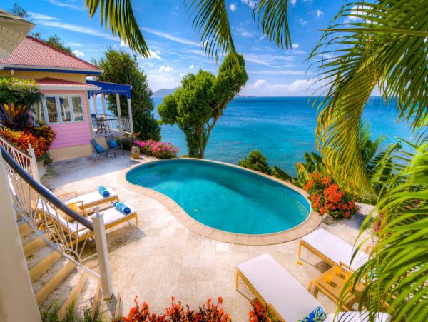 On Beach Vacation Pool Home In British Virgin Islands