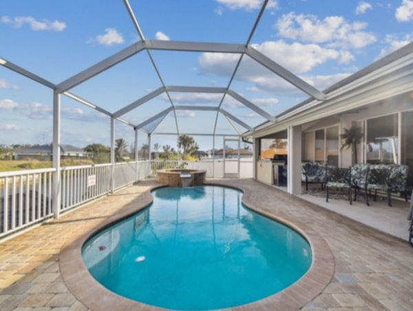 Four Bedroom Canal Front Vacation Rental in Cape Coral