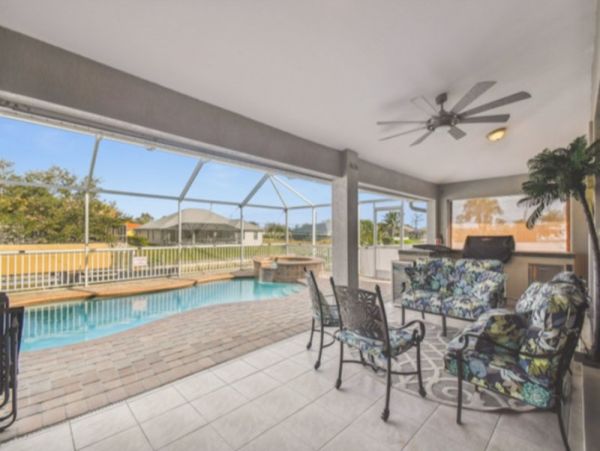 Four Bedroom Canal Front Vacation Rental in Cape Coral