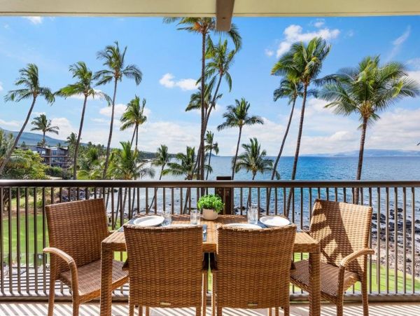 Two Bedroom Oceanfront Vacation Rental in Wailea