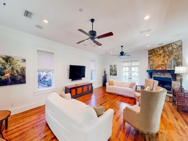 Coastal Retreat with Garden Patios, Firepit & Pool