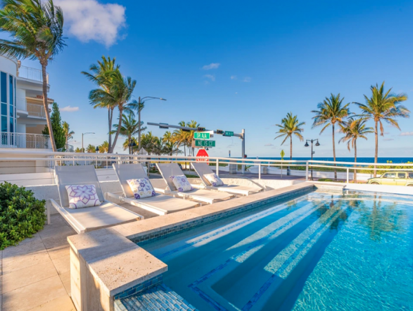 Fort Lauderdale Luxury Beachfront Vacation Home Four Bedroom Private Pool & Spa